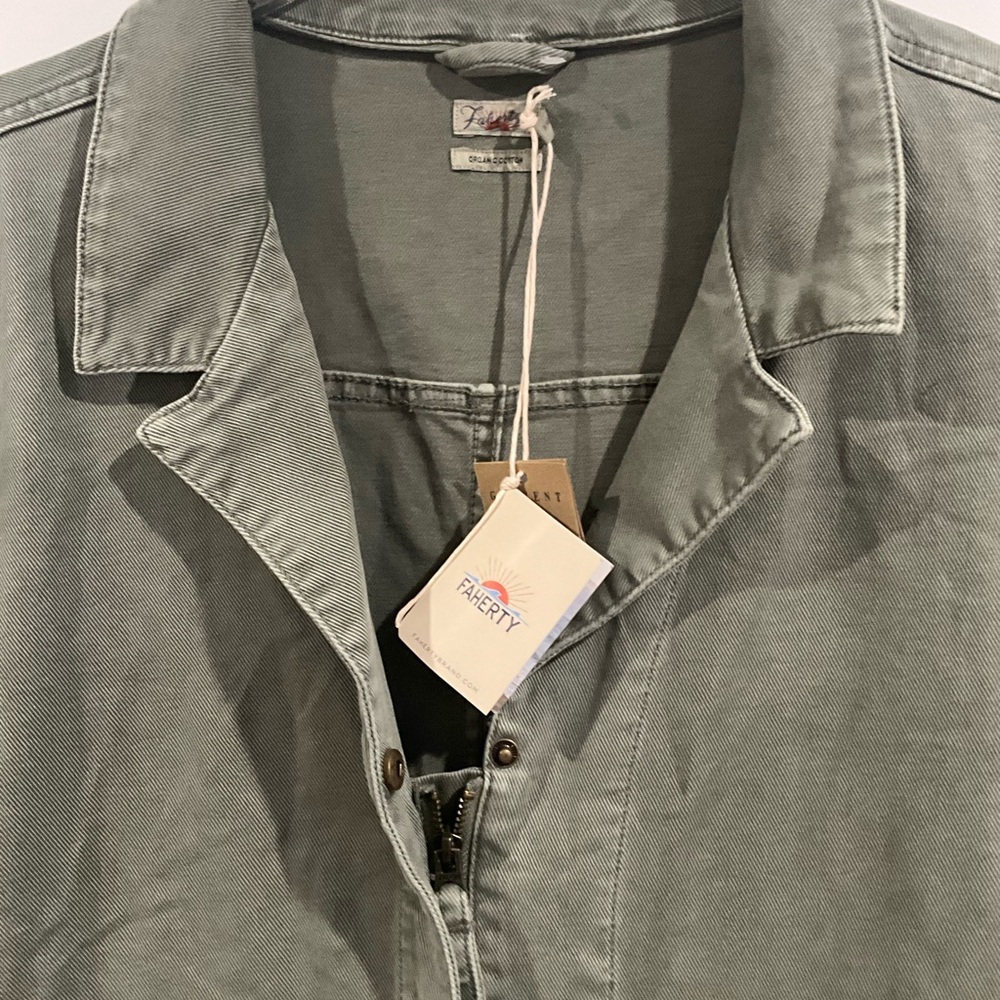 Faherty Olive Casual Jumpsuit